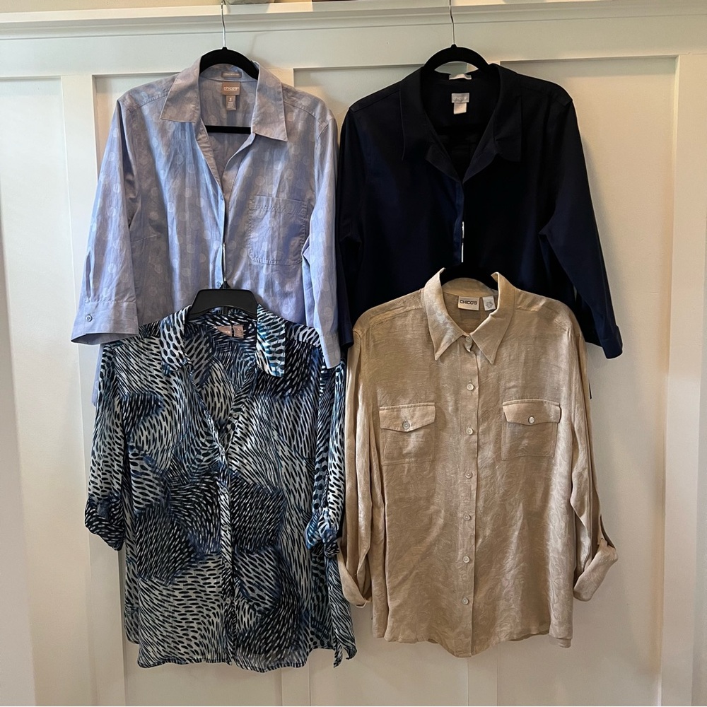 ✨💥CHICO’S BLOUSE BUNDLE💥✨•4 BLOUSES•SIZE 3-|size 16| - Picture 9 of 13